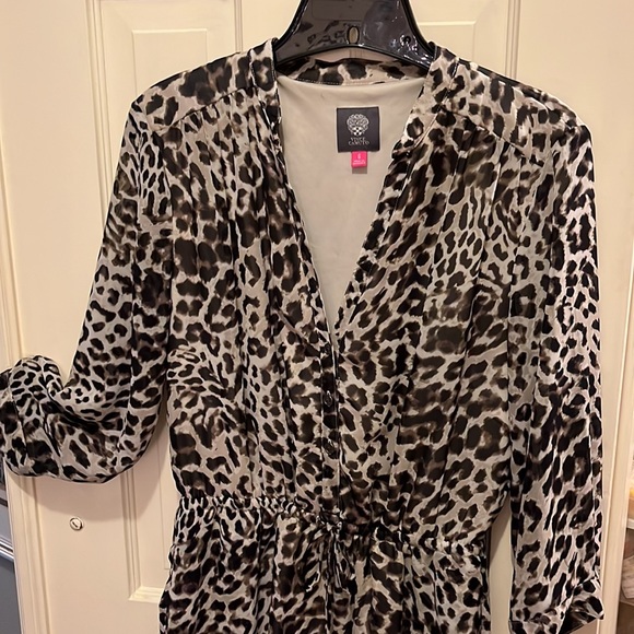 Vince Camaro Leopard Dress Sz 6 - Picture 4 of 13